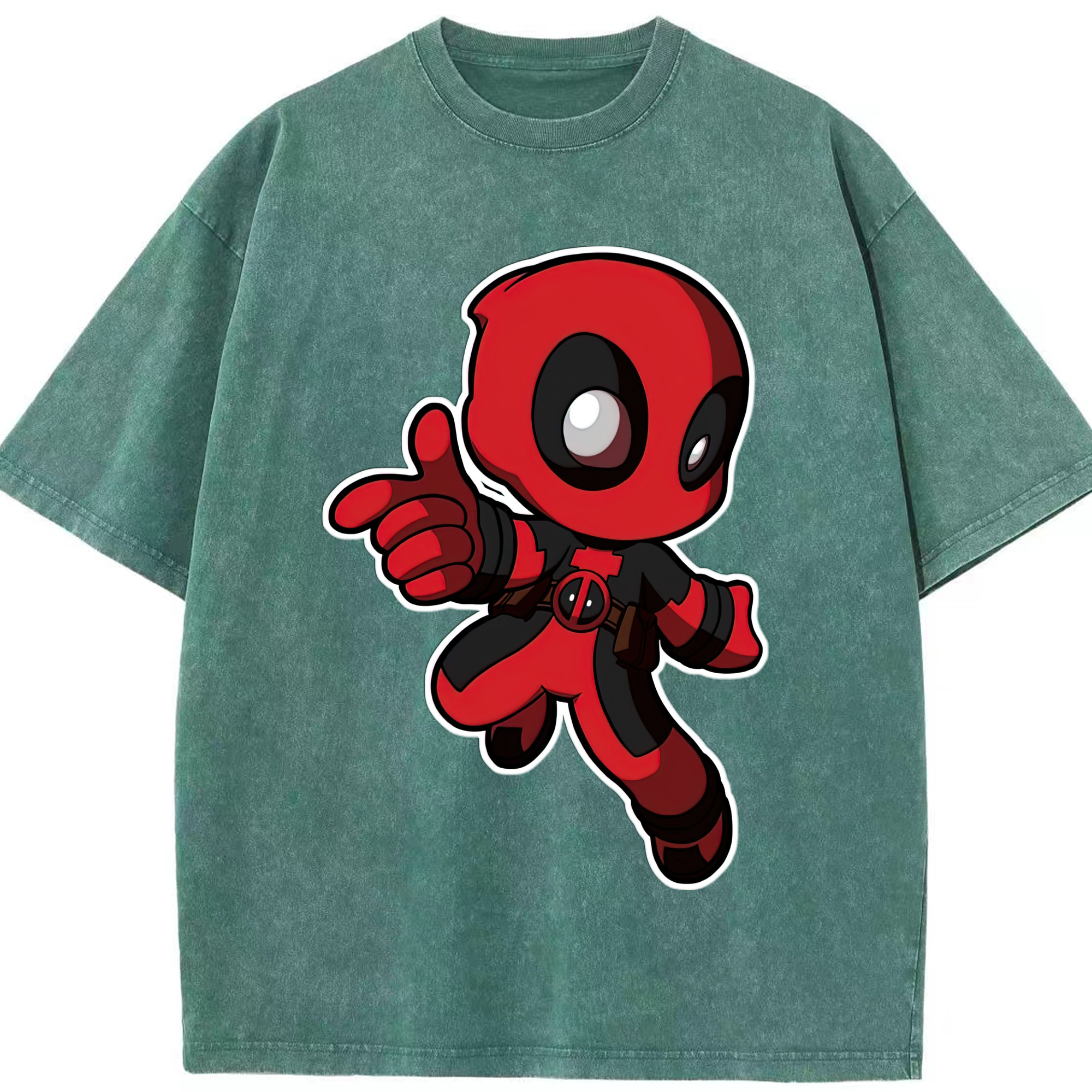 （画像用） Deadpool デッドプール 綿100% ヴィンテージ風 半袖Tシャツ（フロントプリント）